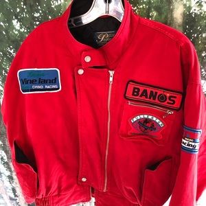 Vintage Vine Land Chino Racing Red Sport Men Jacket Spain 🇪🇸 racing sz m